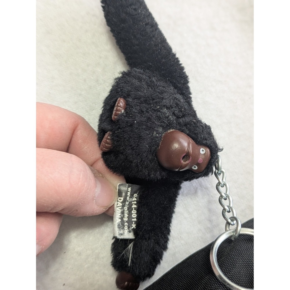Kipling Davina Black Nylon Crossbody Bag - with Gorilla Charm - Picture 3 of 9